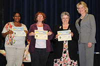 Photo of the employees of the Commercial Vehicle Customer Service Center receiving Honorable Mention