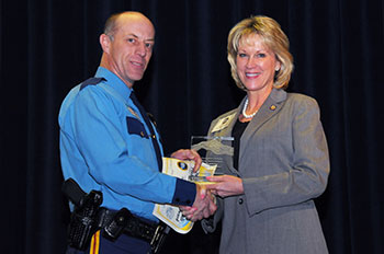 Photo of Shane Stephenson receiving award