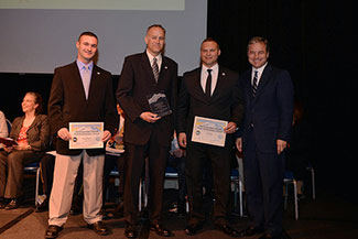 Photo of Alaska Wildlife Troopers Crisis Responder Team receiving Crisis Responder award