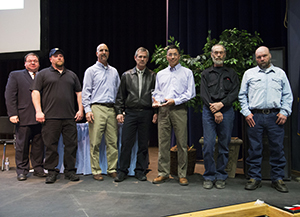Photo of Northern Region Facilities Foremen receiving Exceptional Performance award